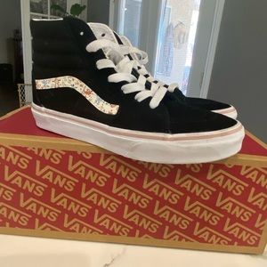 Vans YOUTH FLORAL SK8-HI SHOES size Youth 3